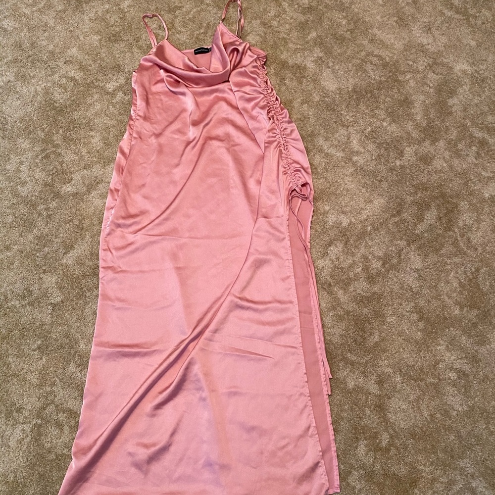 Pink silk dress